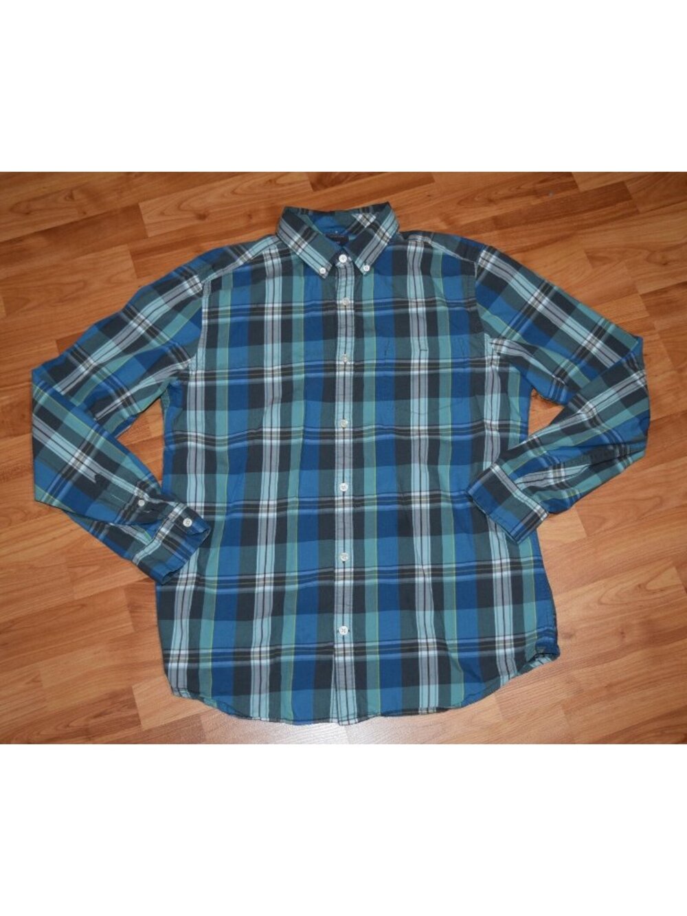 GAP Men's Sz L Plaid Button-Front Shirt